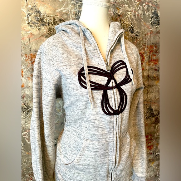 TNA Tops - TNA Aritzia - Zip up Grey Hoodie Jacket with Logo. Size Large